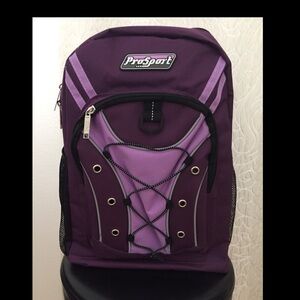 Backpack Purple & Black Prosport BNWT